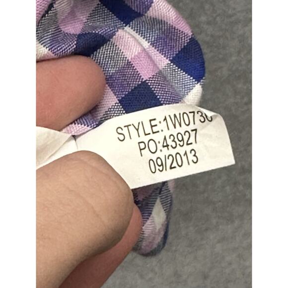 Vineyard Vines Shirt Mens Small Slim Fit Murray Gingham Plaid Preppy Pink Blue S - Picture 4 of 7